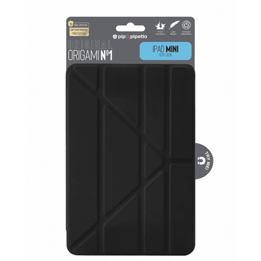 Pipetto iPad mini (gen 6)/iPad mini (A17 Pro) Fodral Metallic Origami No1 Svart