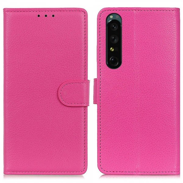 Sony Xperia 1 IV Fodral Litchi Magenta