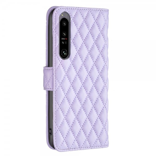 Sony Xperia 1 VI Fodral Rombmönster Lila