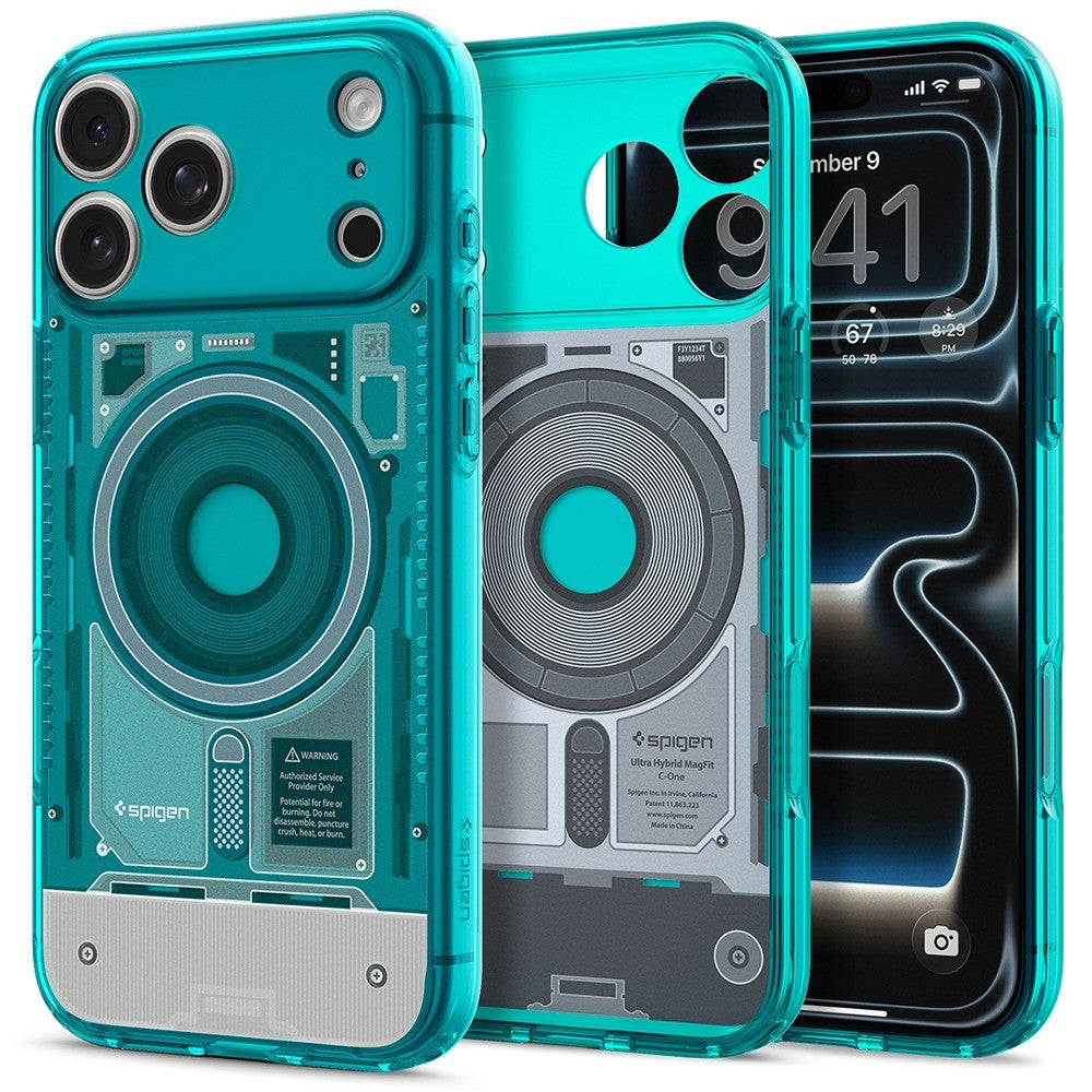 Spigen iPhone 17 Pro/iPhone 18 Pro Skal Classic C1 MagFit Bondi Blue