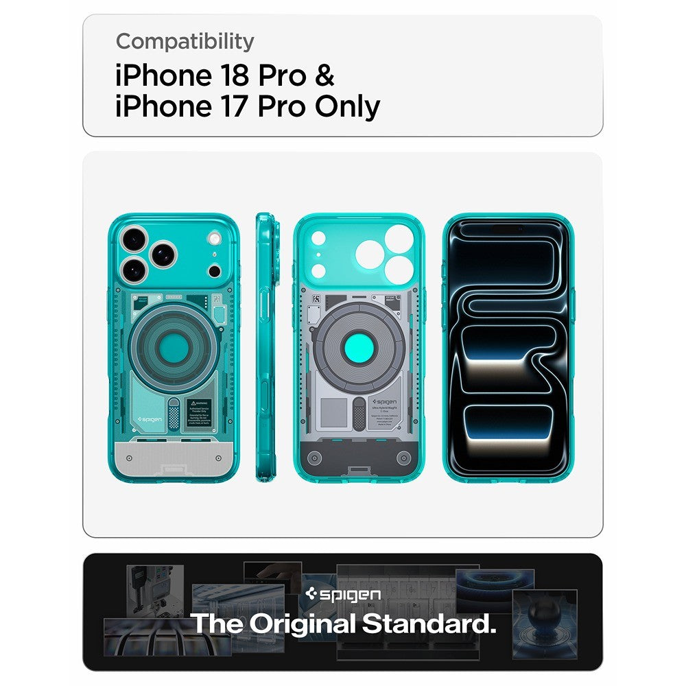 Spigen iPhone 17 Pro/iPhone 18 Pro Skal Classic C1 MagFit Bondi Blue
