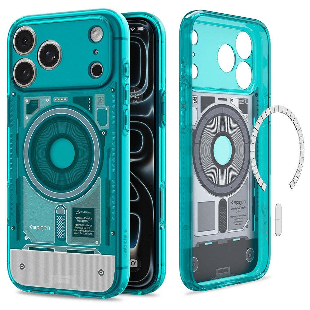 Spigen iPhone 17 Pro/iPhone 18 Pro Skal Classic C1 MagFit Bondi Blue