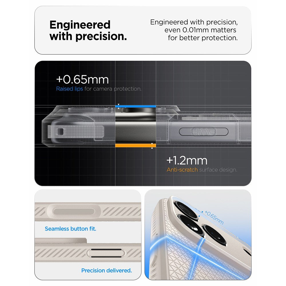 Spigen iPhone 17 Pro/iPhone 18 Pro Skal Liquid Air Natural Titanium