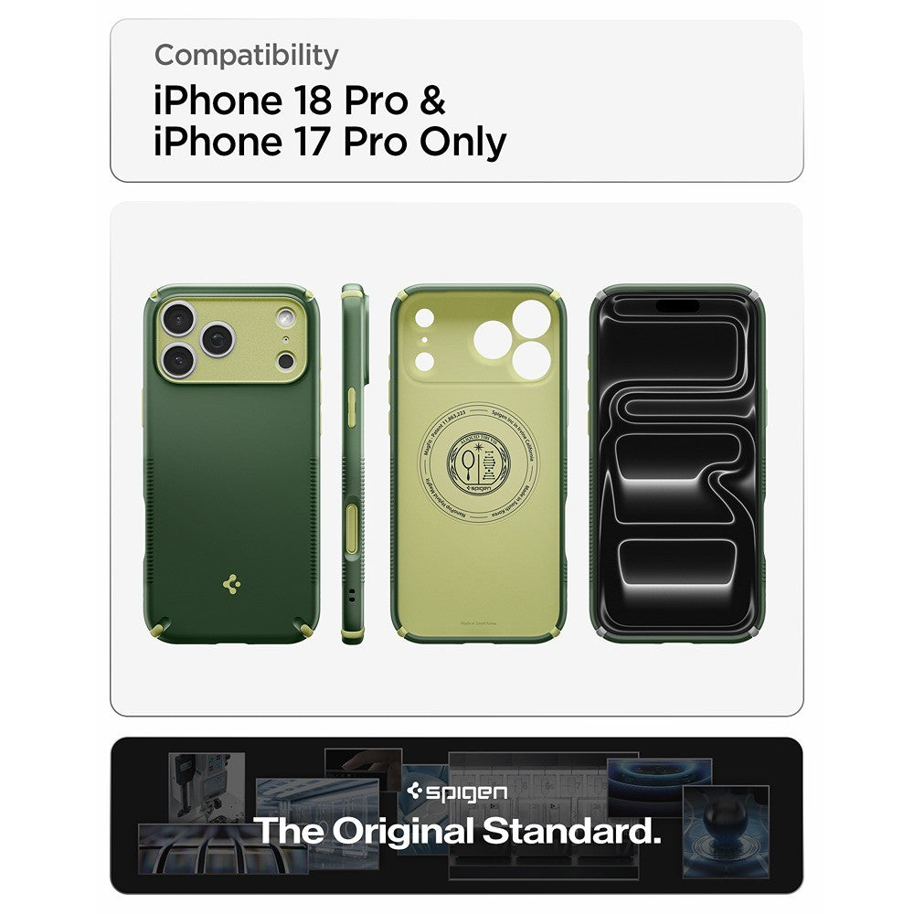 Spigen iPhone 17 Pro/iPhone 18 Pro Skal Nano Pop Hybrid MagFit Avo Green