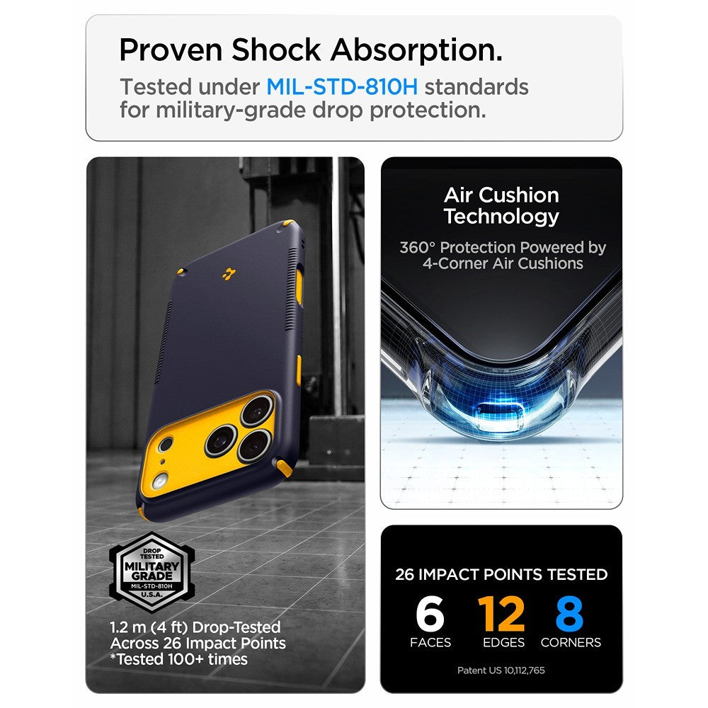 Spigen iPhone 17 Pro/iPhone 18 Pro Skal Nano Pop Hybrid MagFit Blueberry Navy