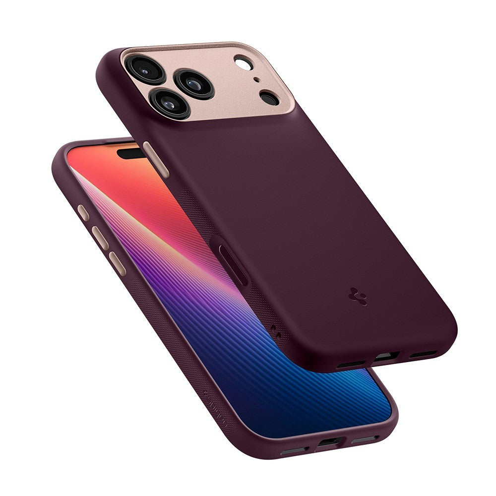 Spigen iPhone 17 Pro/iPhone 18 Pro Skal Nano Pop MagFit Burgundy Bean
