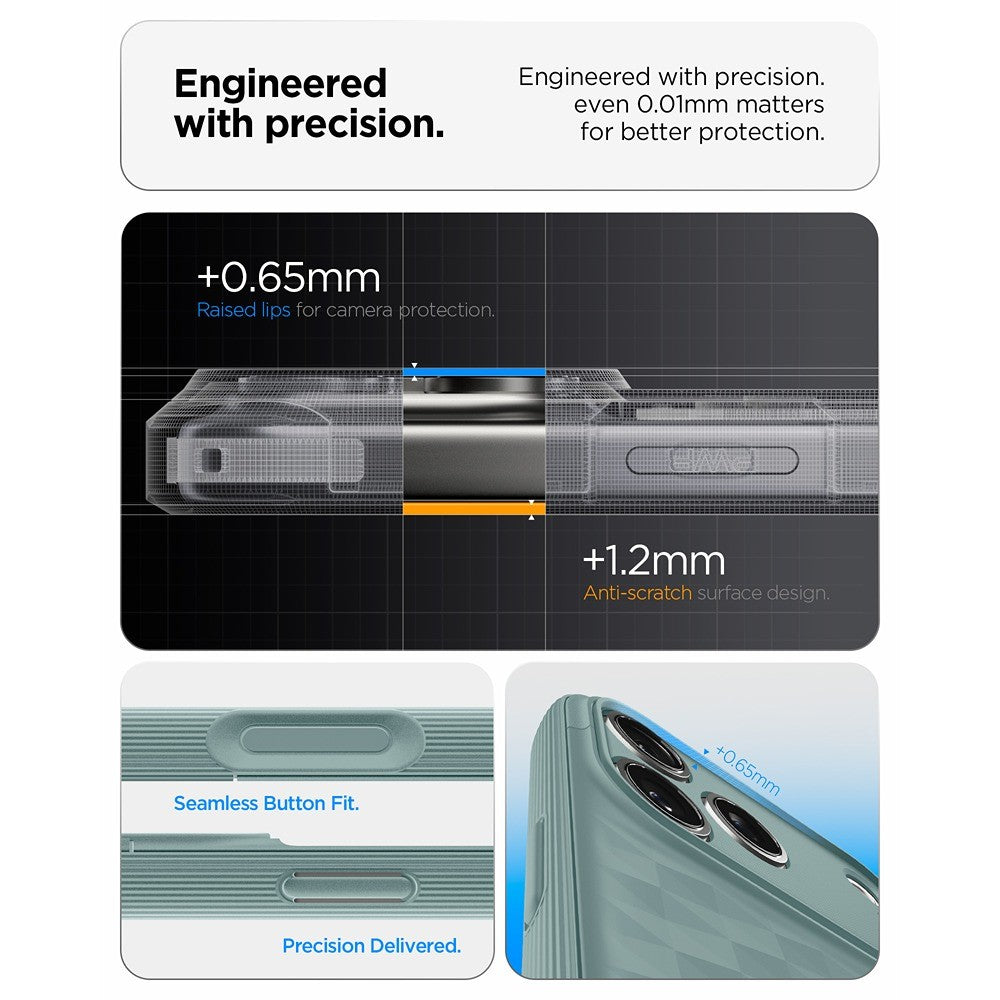 Spigen iPhone 17 Pro/iPhone 18 Pro Skal Parallax S MagFit Sage Green