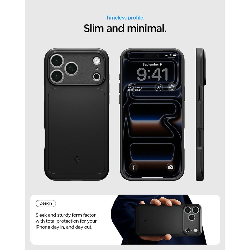 Spigen iPhone 17 Pro/iPhone 18 Pro Skal Thin Fit MagFit Svart