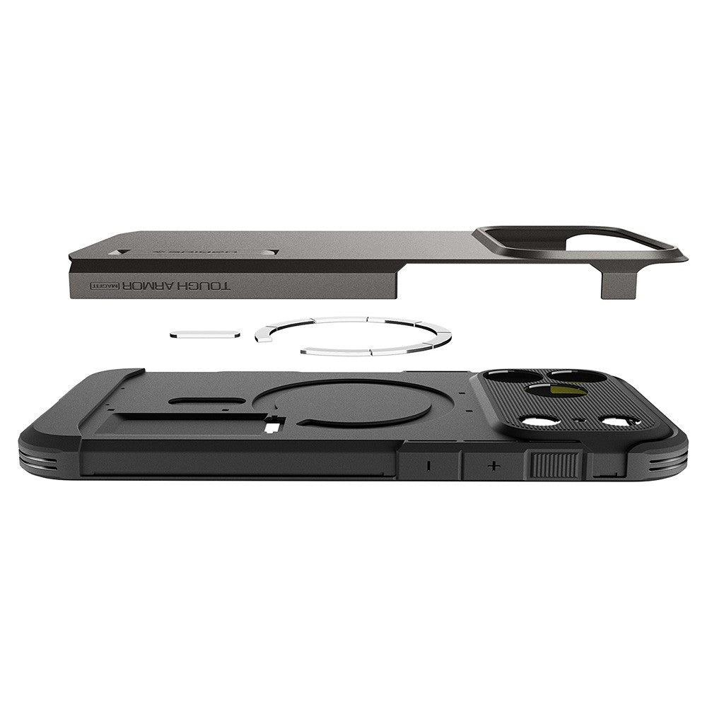 Spigen iPhone 17 Pro/iPhone 18 Pro Skal Tough Armor T MagFit Gunmetal