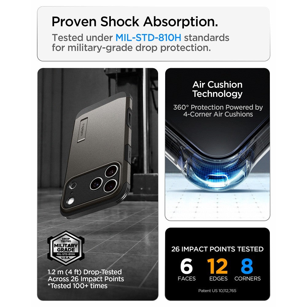 Spigen iPhone 17 Pro/iPhone 18 Pro Skal Tough Armor T MagFit Gunmetal