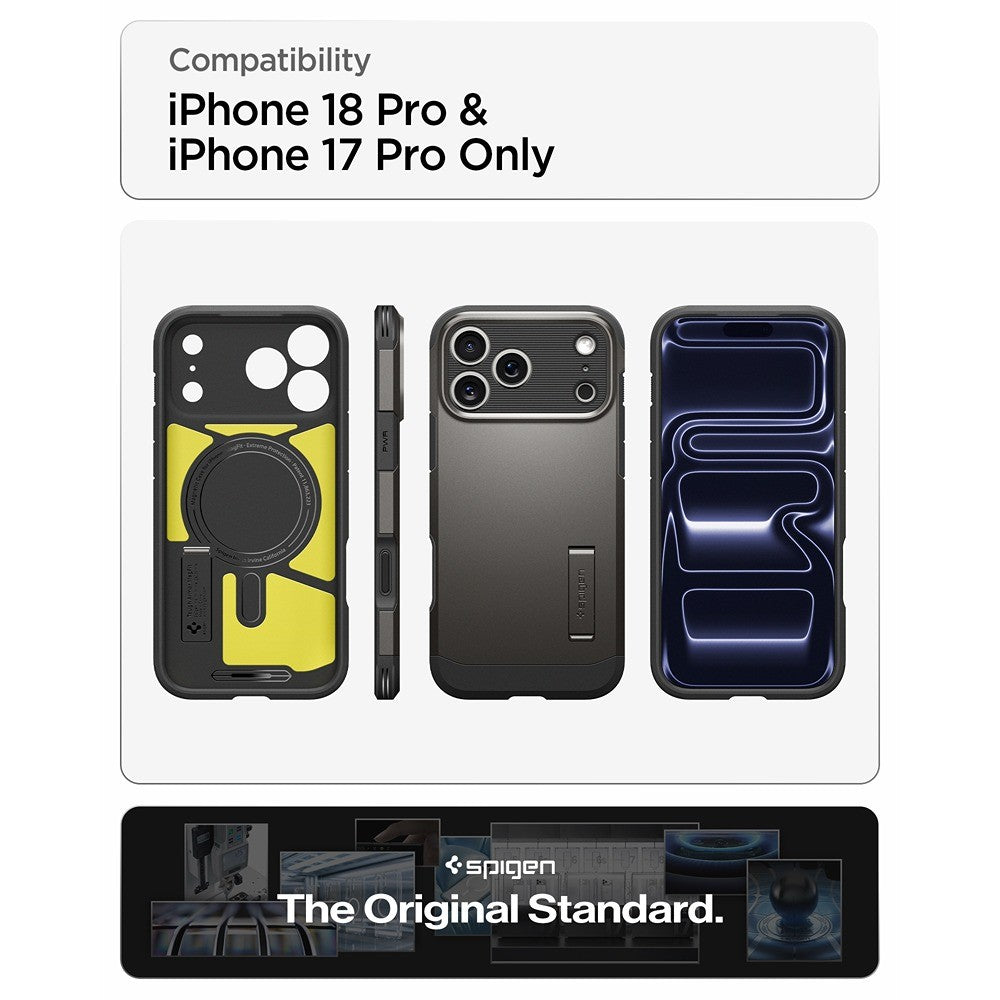 Spigen iPhone 17 Pro/iPhone 18 Pro Skal Tough Armor T MagFit Gunmetal