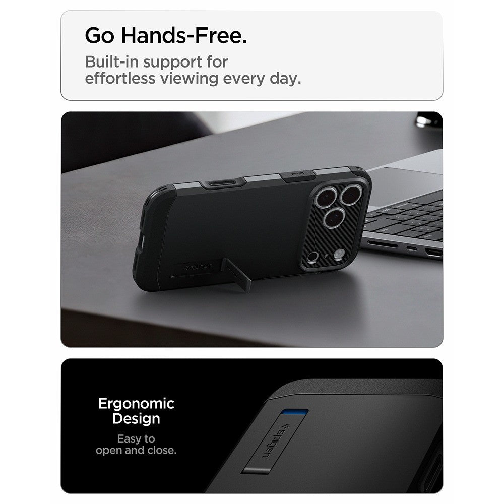 Spigen iPhone 17 Pro/iPhone 18 Pro Skal Tough Armor T MagFit Svart