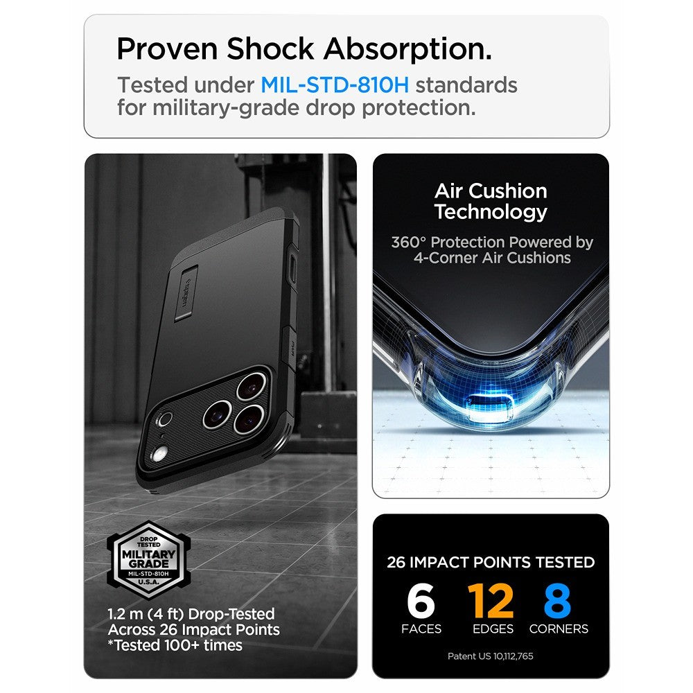 Spigen iPhone 17 Pro/iPhone 18 Pro Skal Tough Armor T MagFit Svart