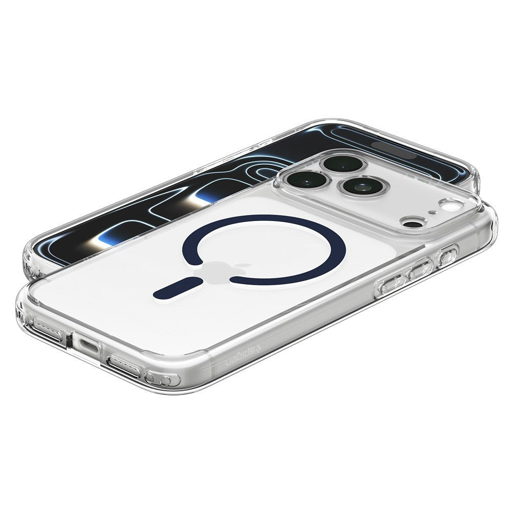 Spigen iPhone 17 Pro/iPhone 18 Pro Skal Ultra Hybrid MagFit Clear Deep Blue