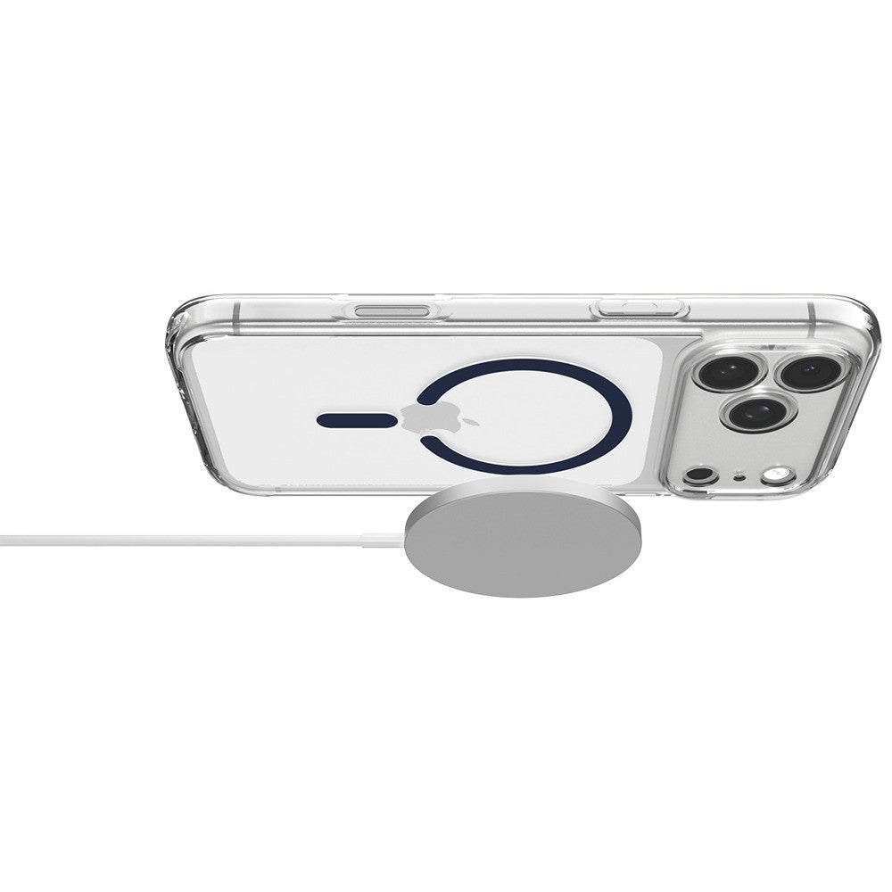 Spigen iPhone 17 Pro/iPhone 18 Pro Skal Ultra Hybrid MagFit Clear Deep Blue