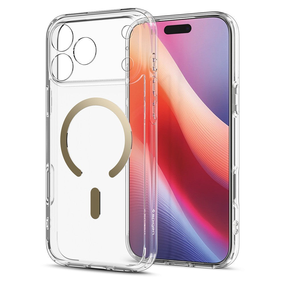 Spigen iPhone 17 Pro/iPhone 18 Pro Skal Ultra Hybrid MagFit Clear Gold