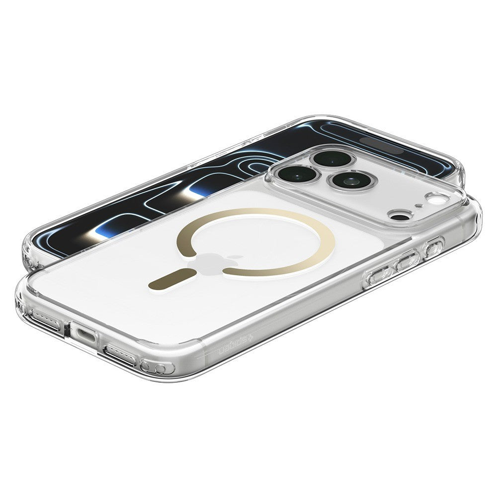 Spigen iPhone 17 Pro/iPhone 18 Pro Skal Ultra Hybrid MagFit Clear Gold