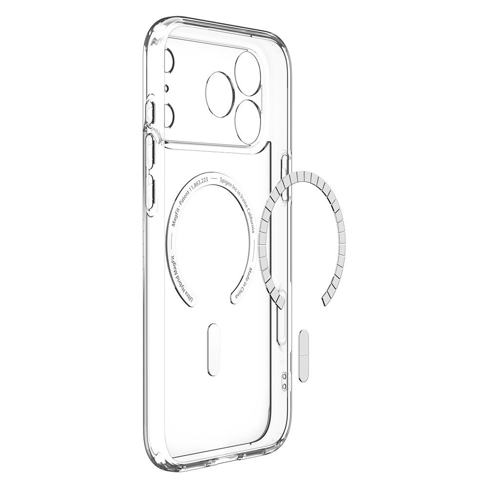 Spigen iPhone 17 Pro/iPhone 18 Pro Skal Ultra Hybrid MagFit Clear Graphite