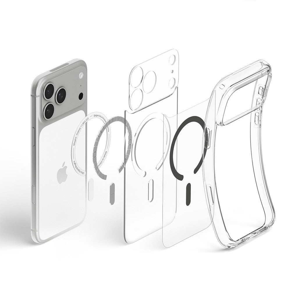 Spigen iPhone 17 Pro/iPhone 18 Pro Skal Ultra Hybrid MagFit Clear Graphite