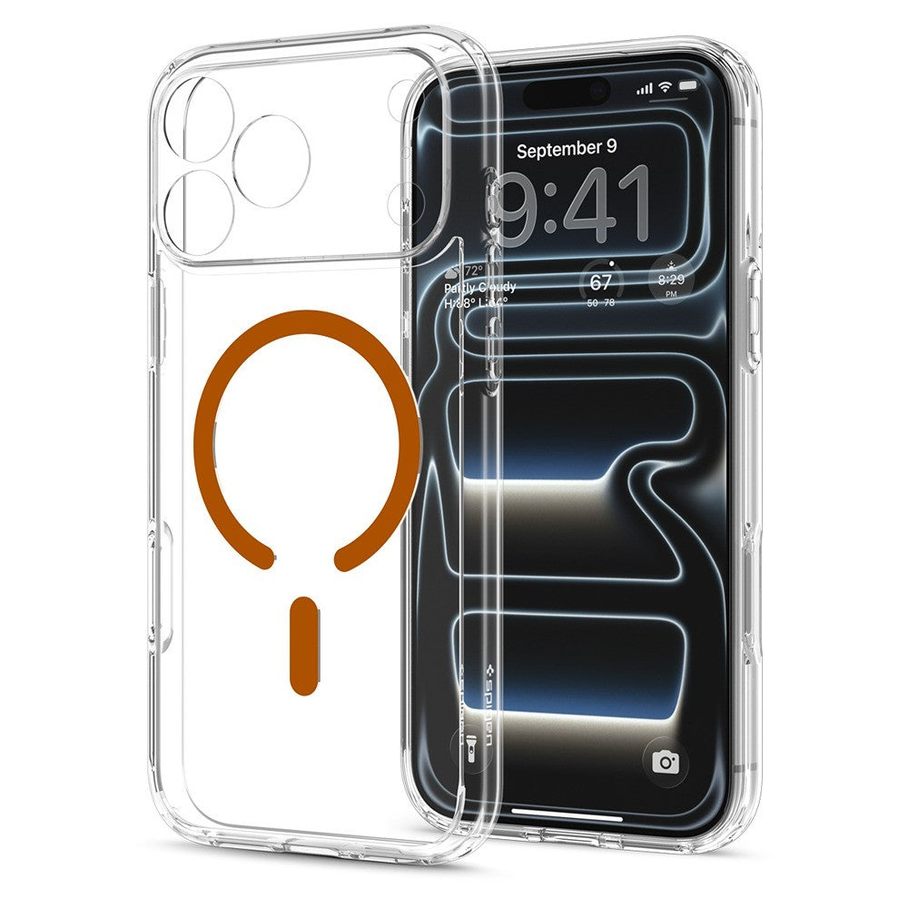 Spigen iPhone 17 Pro/iPhone 18 Pro Skal Ultra Hybrid MagFit Clear Orange