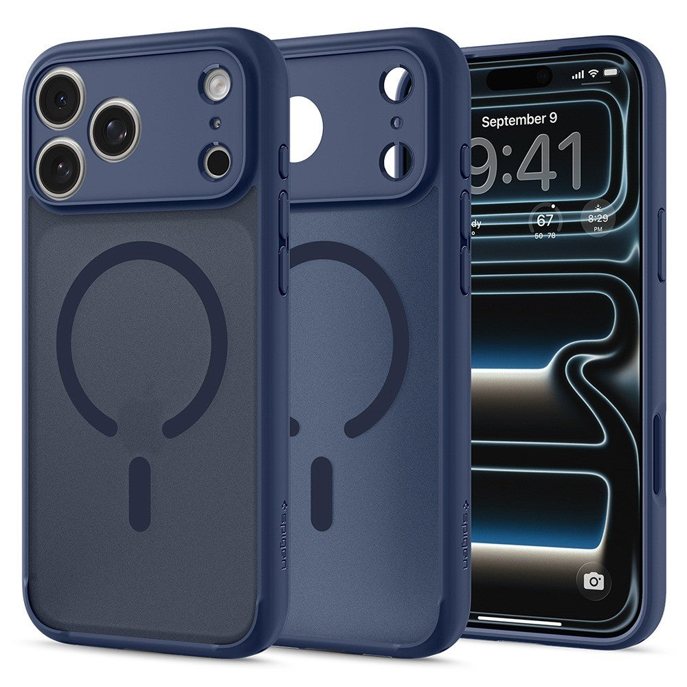 Spigen iPhone 17 Pro/iPhone 18 Pro Skal Ultra Hybrid MagFit Frost Deep Blue