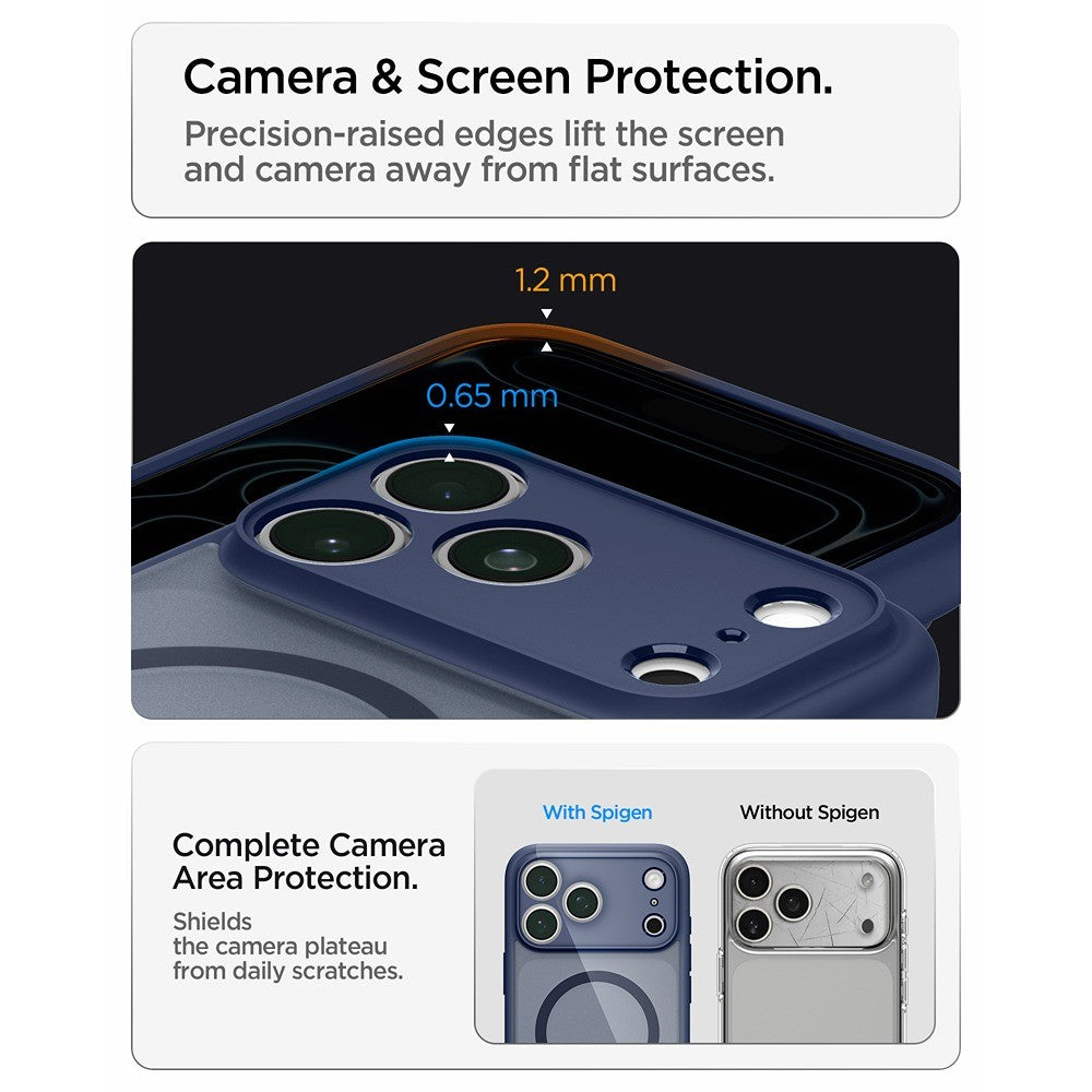Spigen iPhone 17 Pro/iPhone 18 Pro Skal Ultra Hybrid MagFit Frost Deep Blue