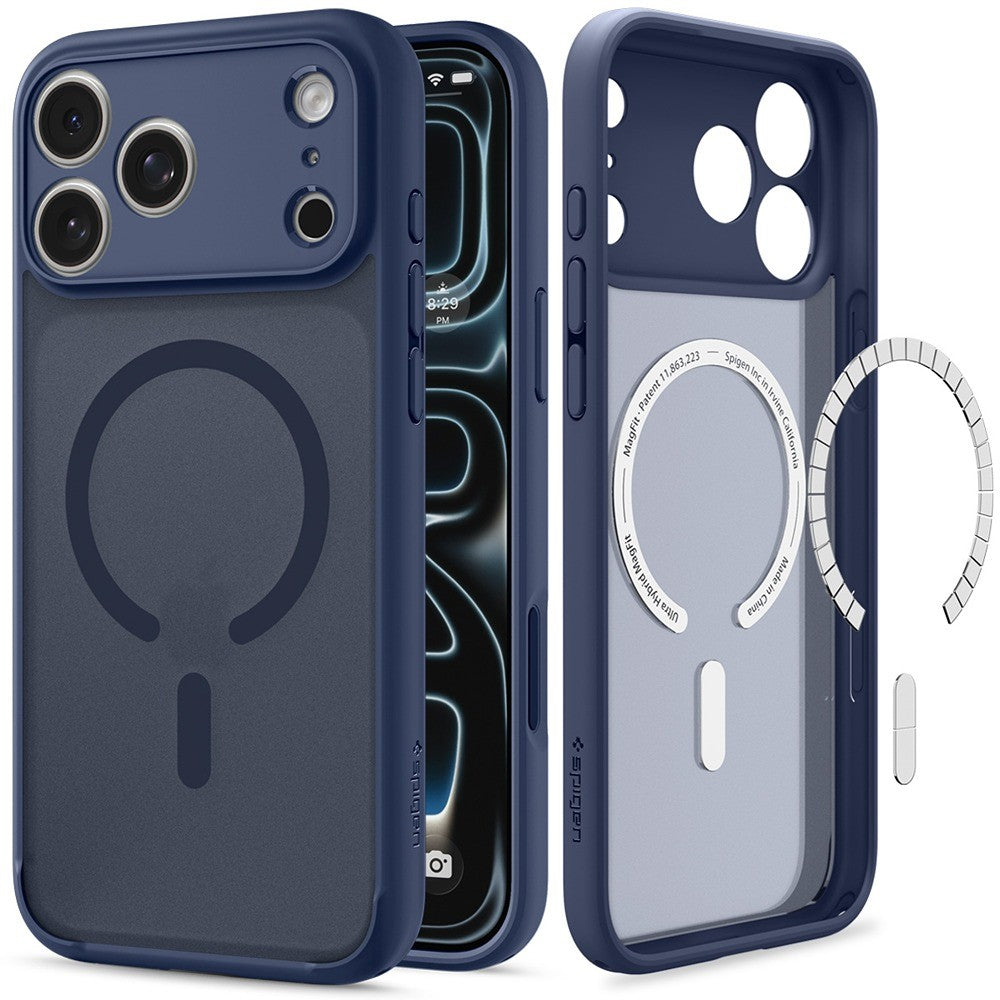 Spigen iPhone 17 Pro/iPhone 18 Pro Skal Ultra Hybrid MagFit Frost Deep Blue