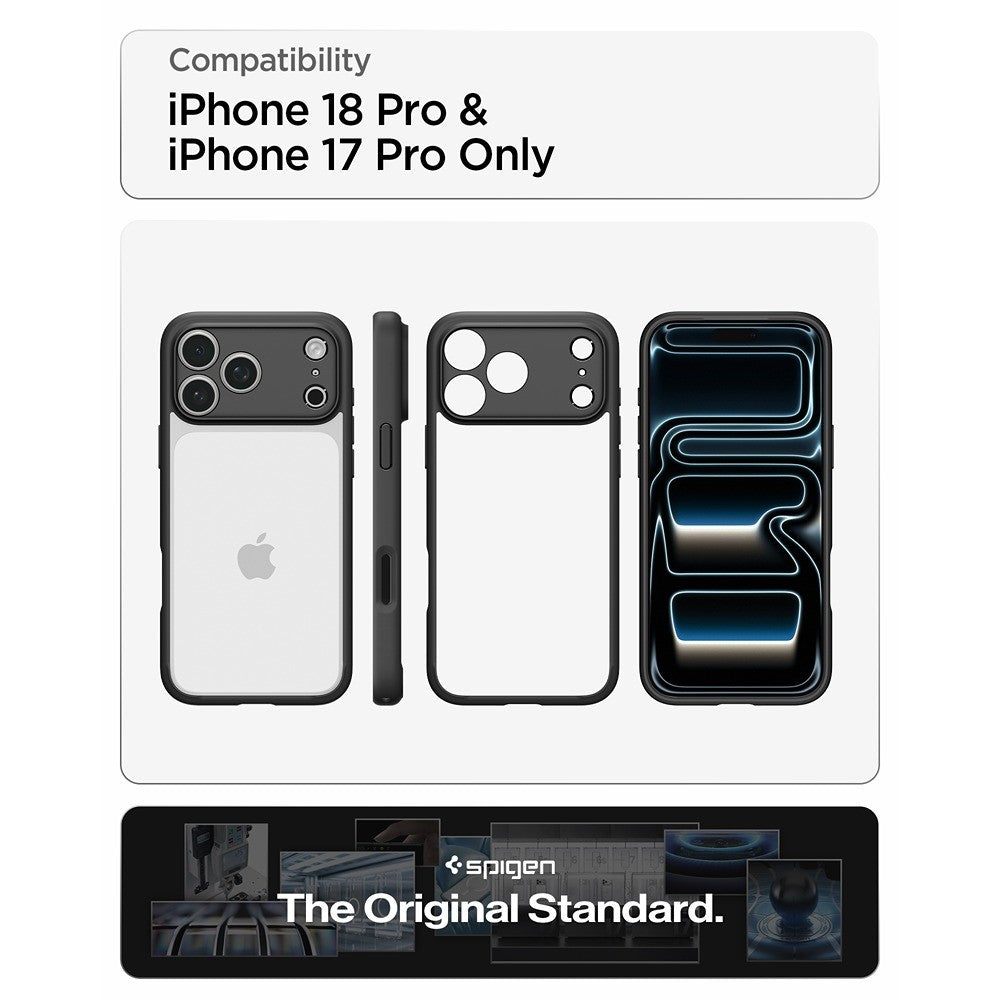 Spigen iPhone 17 Pro/iPhone 18 Pro Skal Ultra Hybrid Matte Black