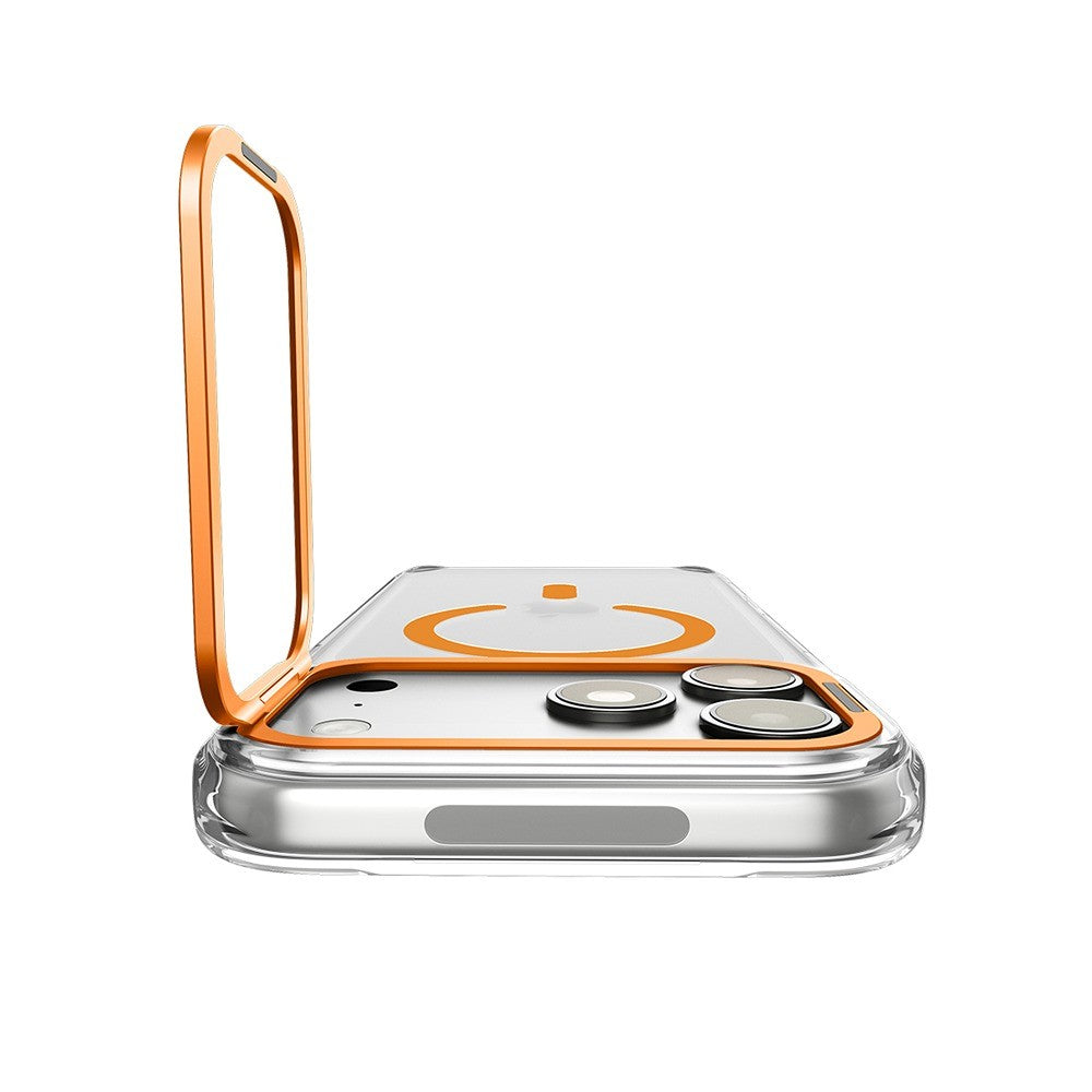 Spigen iPhone 17 Pro/iPhone 18 Pro Skal Ultra Hybrid Optik S MagFit Clear Orange