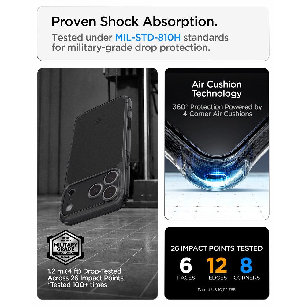Spigen iPhone 17 Pro/iPhone 18 Pro Skal Ultra Hybrid T MagFit Matte Black