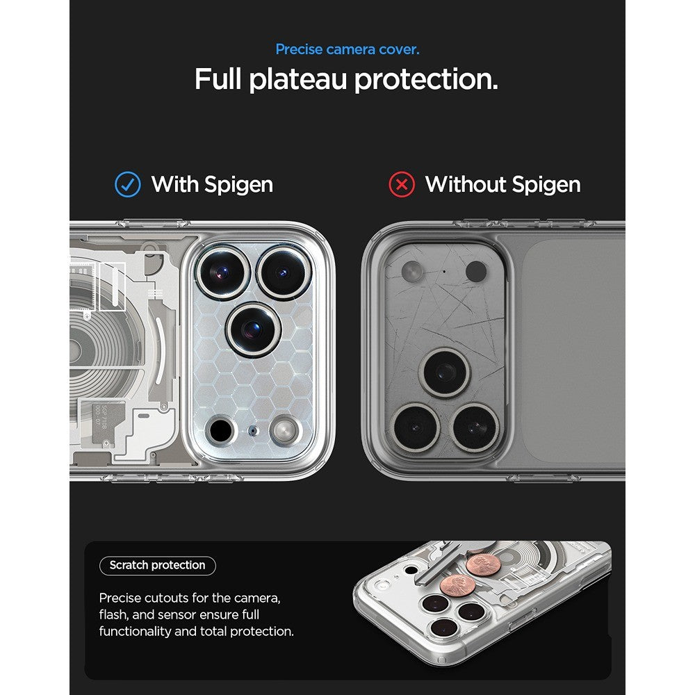 Spigen iPhone 17 Pro/iPhone 18 Pro Skal Ultra Hybrid Zero One MagFit Natural Titanium