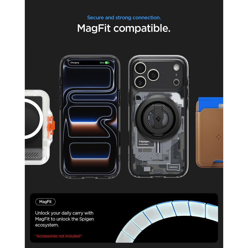Spigen iPhone 17 Pro/iPhone 18 Pro Skal Ultra Hybrid Zero One MagFit Svart