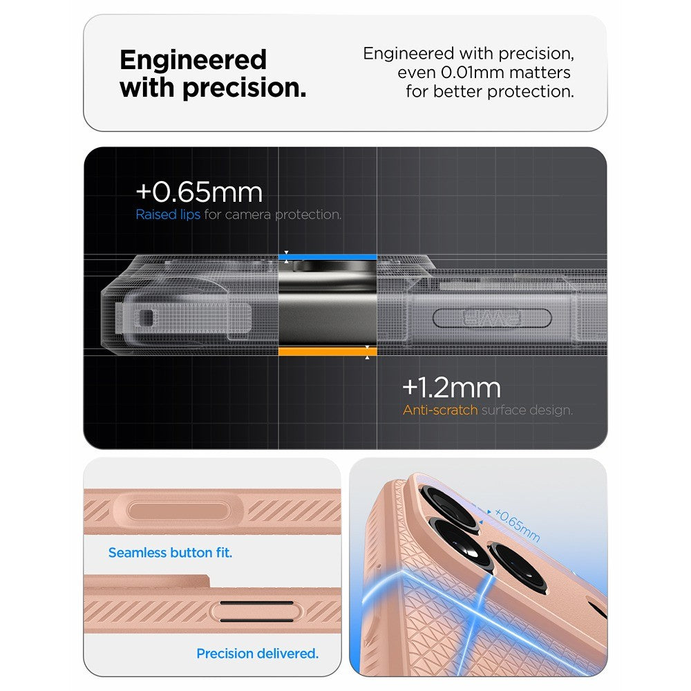 Spigen iPhone 17 Pro Max/iPhone 18 Pro Max Skal Liquid Air Rose Titanium
