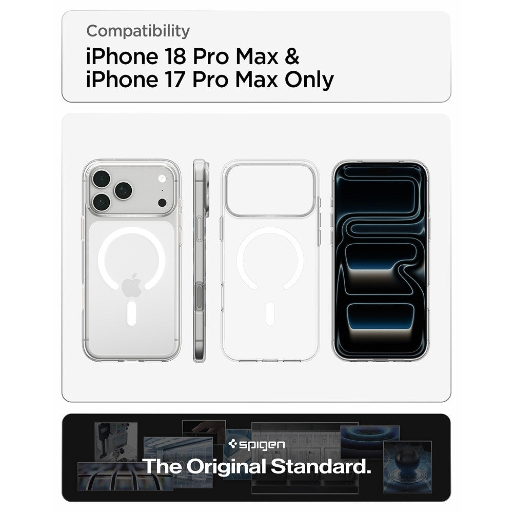 Spigen iPhone 17 Pro Max/iPhone 18 Pro Max Skal Liquid Crystal MagFit Clear White