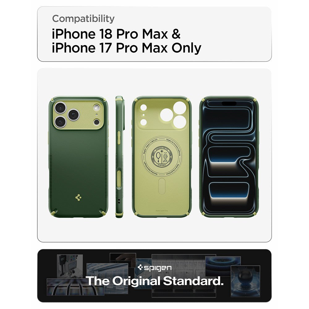 Spigen iPhone 17 Pro Max/iPhone 18 Pro Max Skal Nano Pop Hybrid MagFit Avo Green