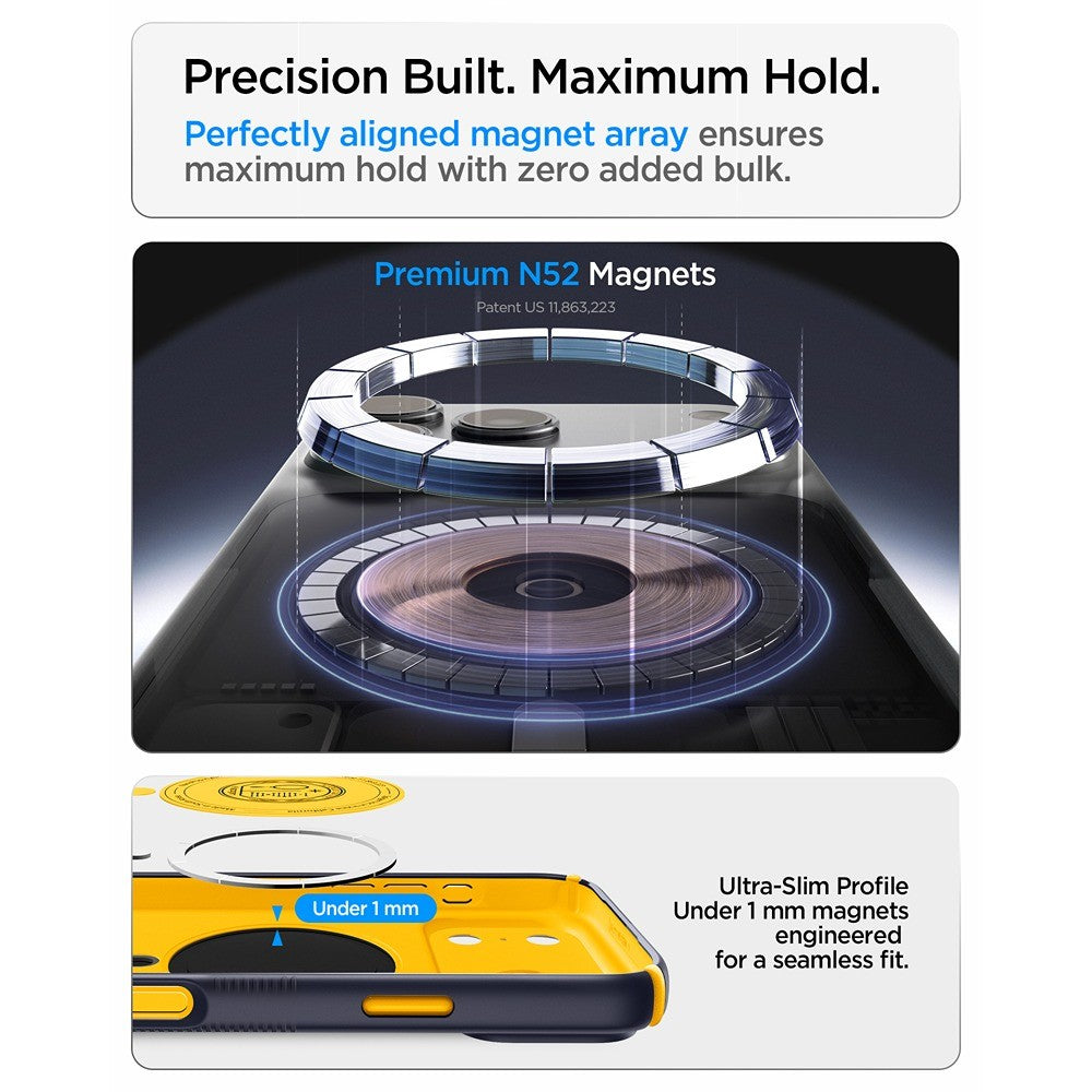 Spigen iPhone 17 Pro Max/iPhone 18 Pro Max Skal Nano Pop Hybrid MagFit Blueberry Navy