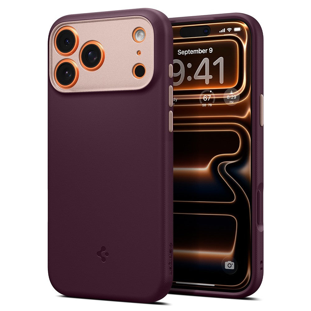 Spigen iPhone 17 Pro Max/iPhone 18 Pro Max Skal Nano Pop MagFit Burgundy Bean