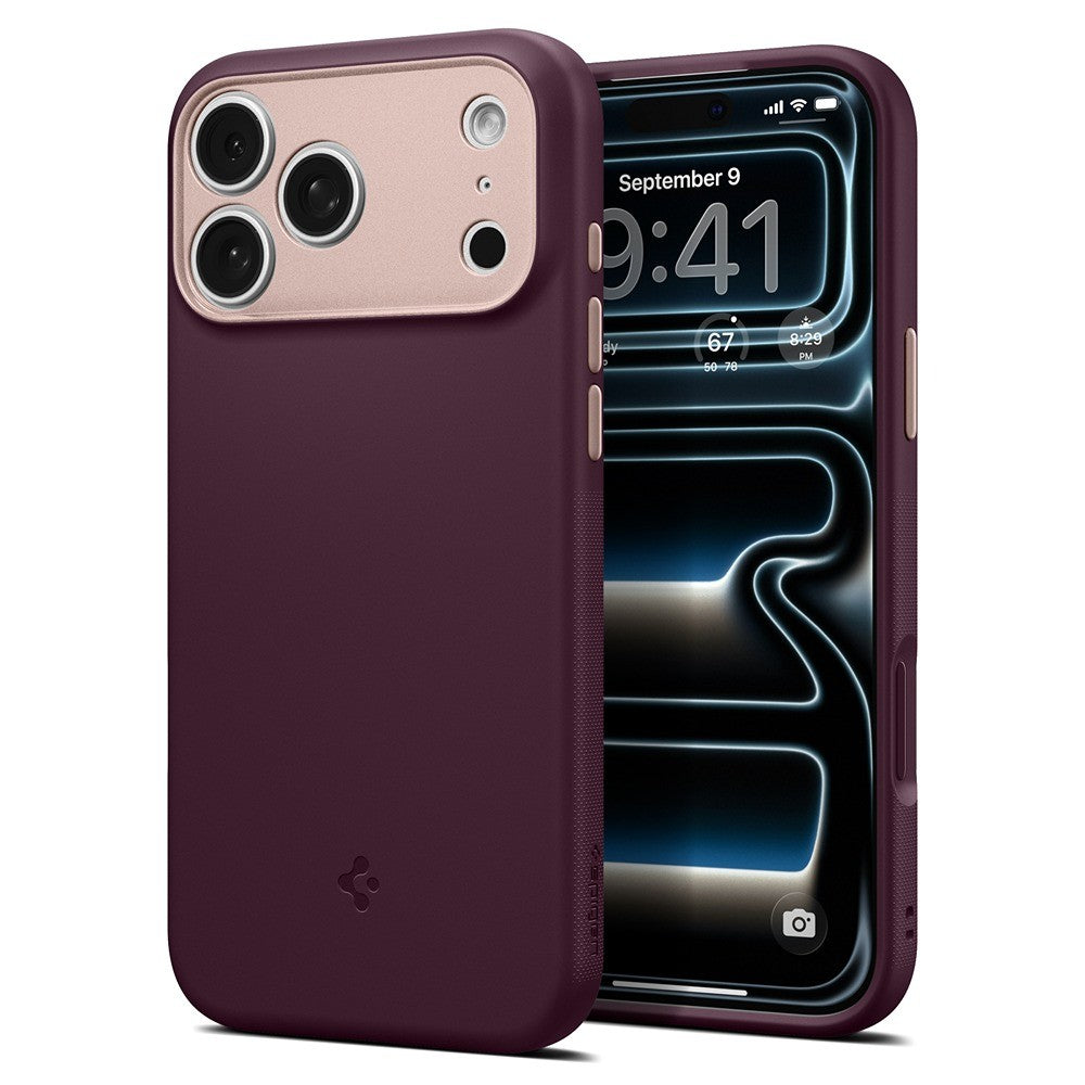 Spigen iPhone 17 Pro Max/iPhone 18 Pro Max Skal Nano Pop MagFit Burgundy Bean