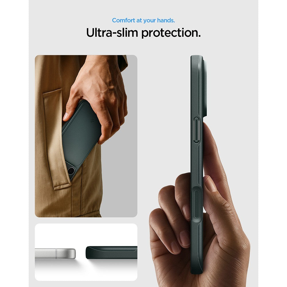 Spigen iPhone 17 Pro Max/iPhone 18 Pro Max Skal Thin Fit MagFit Abyss Green