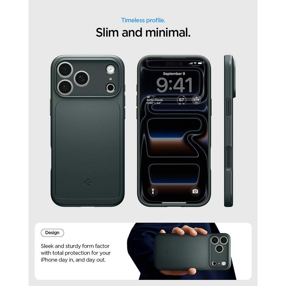 Spigen iPhone 17 Pro Max/iPhone 18 Pro Max Skal Thin Fit MagFit Abyss Green