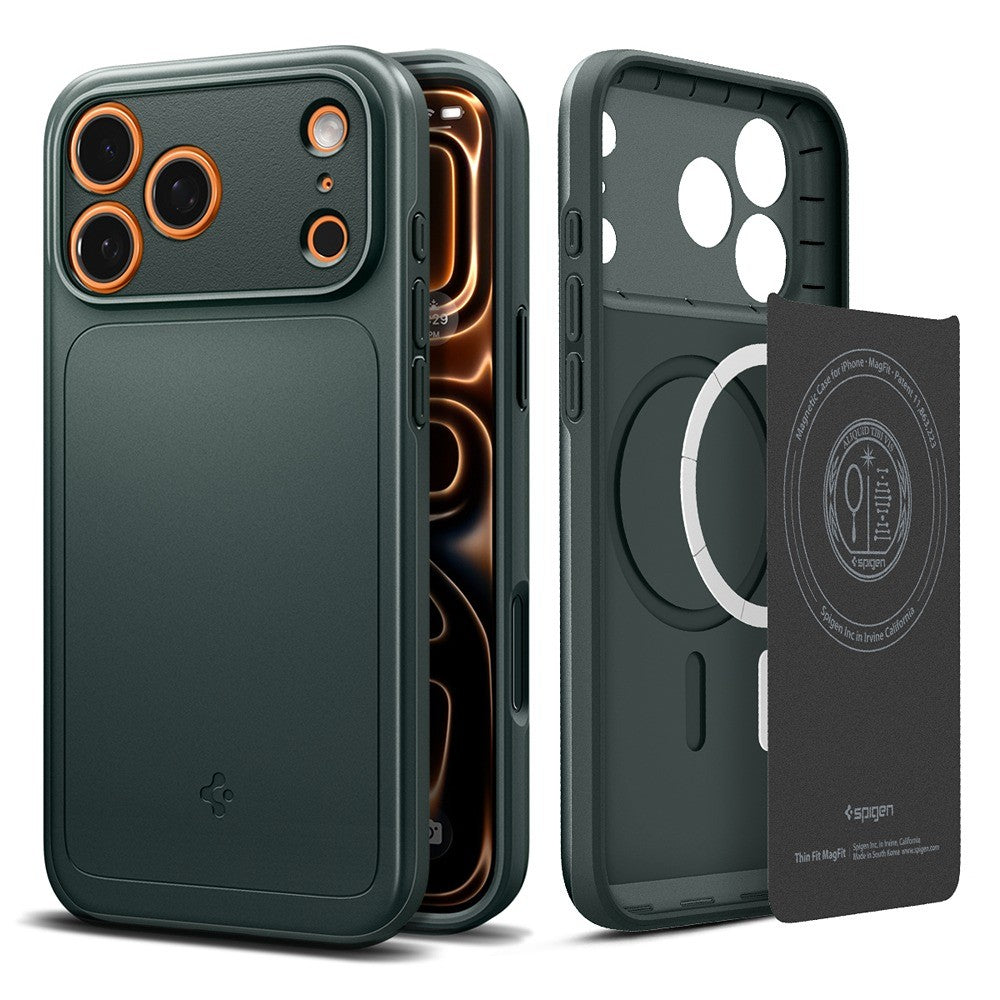 Spigen iPhone 17 Pro Max/iPhone 18 Pro Max Skal Thin Fit MagFit Abyss Green