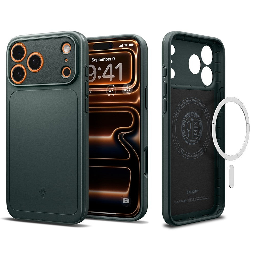 Spigen iPhone 17 Pro Max/iPhone 18 Pro Max Skal Thin Fit MagFit Abyss Green