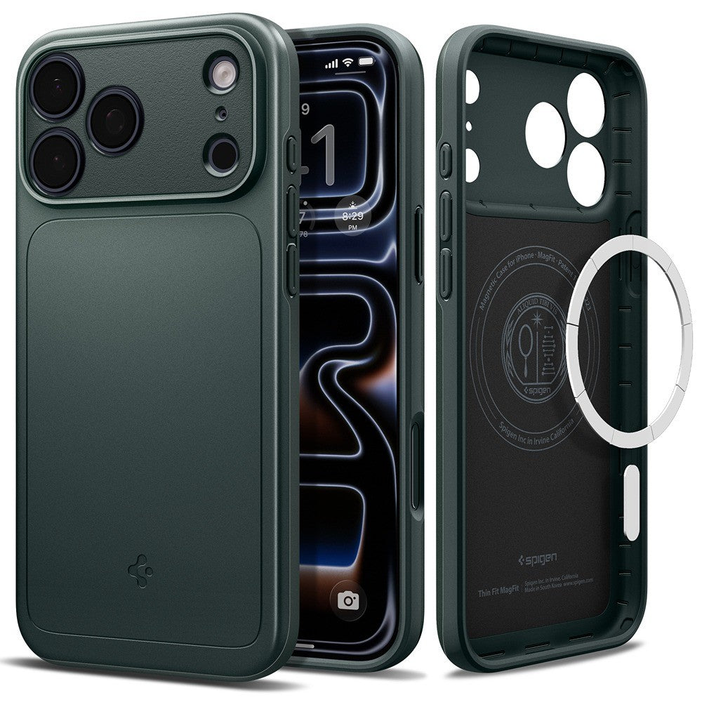 Spigen iPhone 17 Pro Max/iPhone 18 Pro Max Skal Thin Fit MagFit Abyss Green