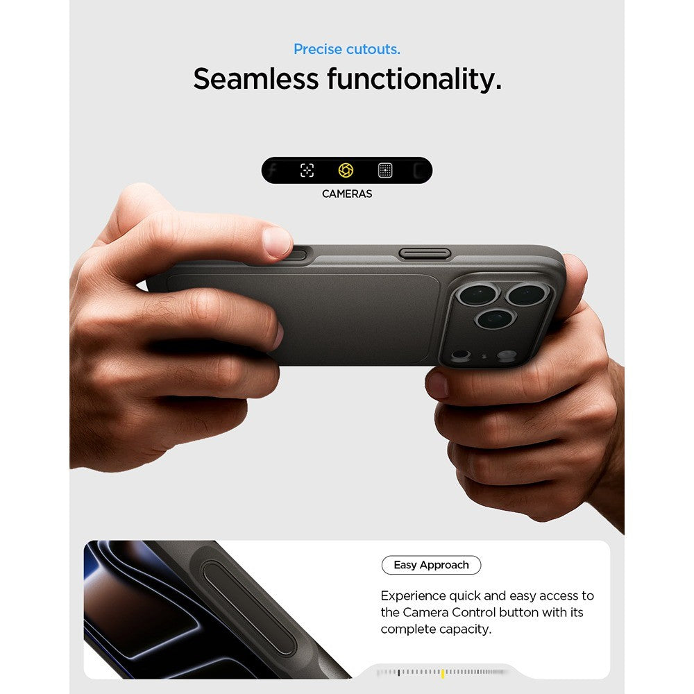 Spigen iPhone 17 Pro Max/iPhone 18 Pro Max Skal Thin Fit MagFit Gunmetal