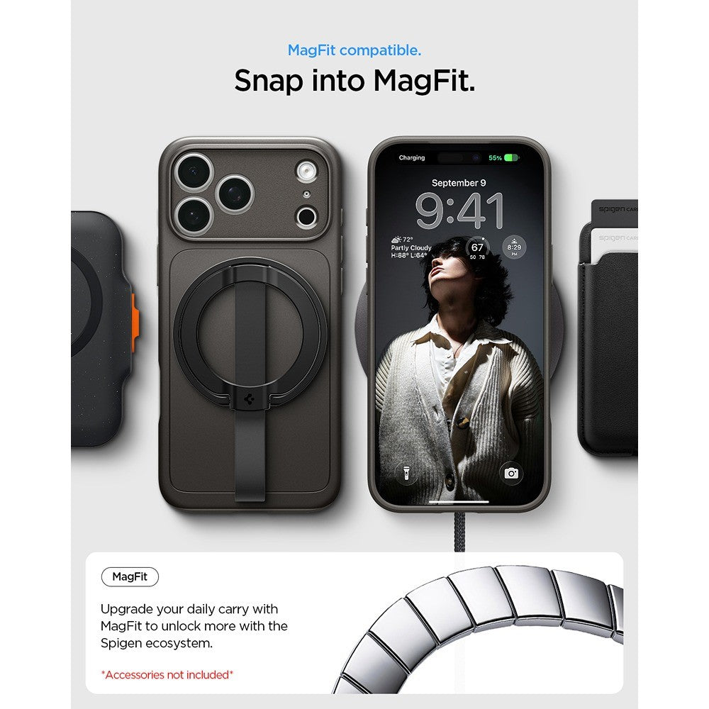 Spigen iPhone 17 Pro Max/iPhone 18 Pro Max Skal Thin Fit MagFit Gunmetal