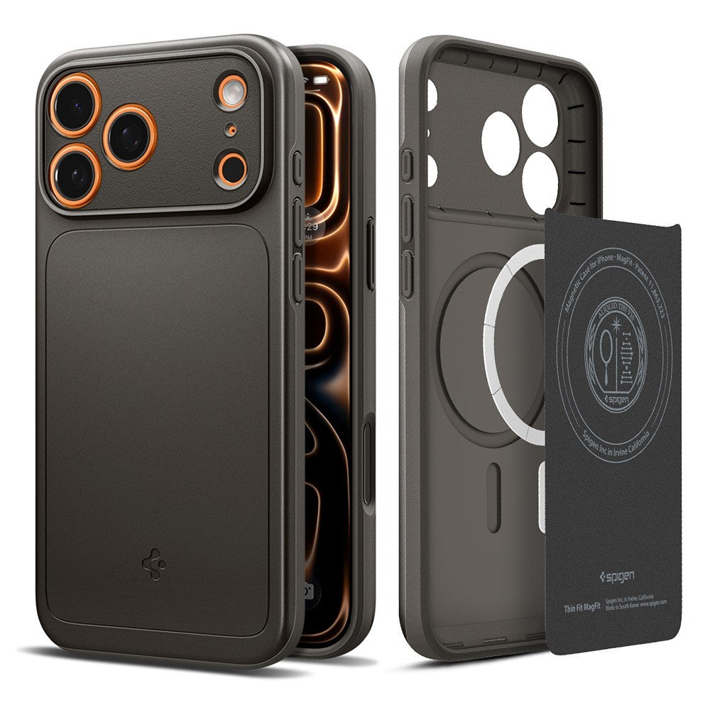 Spigen iPhone 17 Pro Max/iPhone 18 Pro Max Skal Thin Fit MagFit Gunmetal