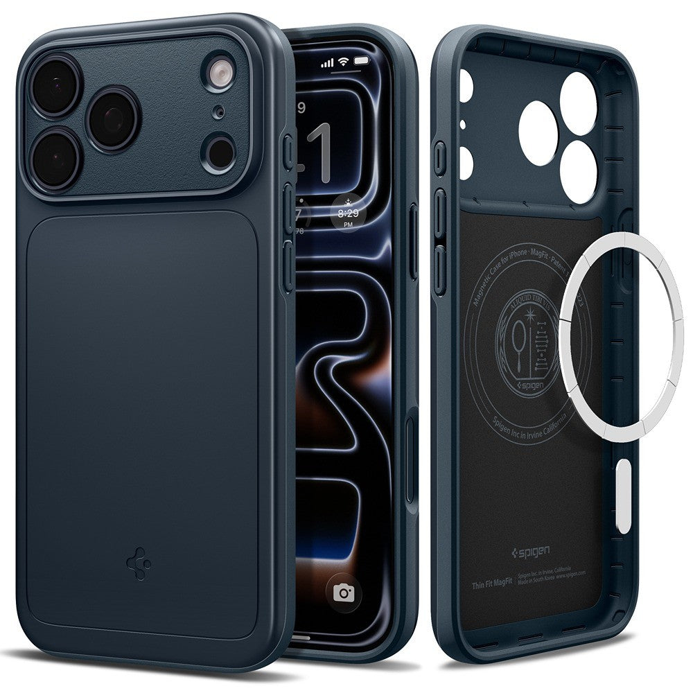 Spigen iPhone 17 Pro Max/iPhone 18 Pro Max Skal Thin Fit MagFit Metal Slate