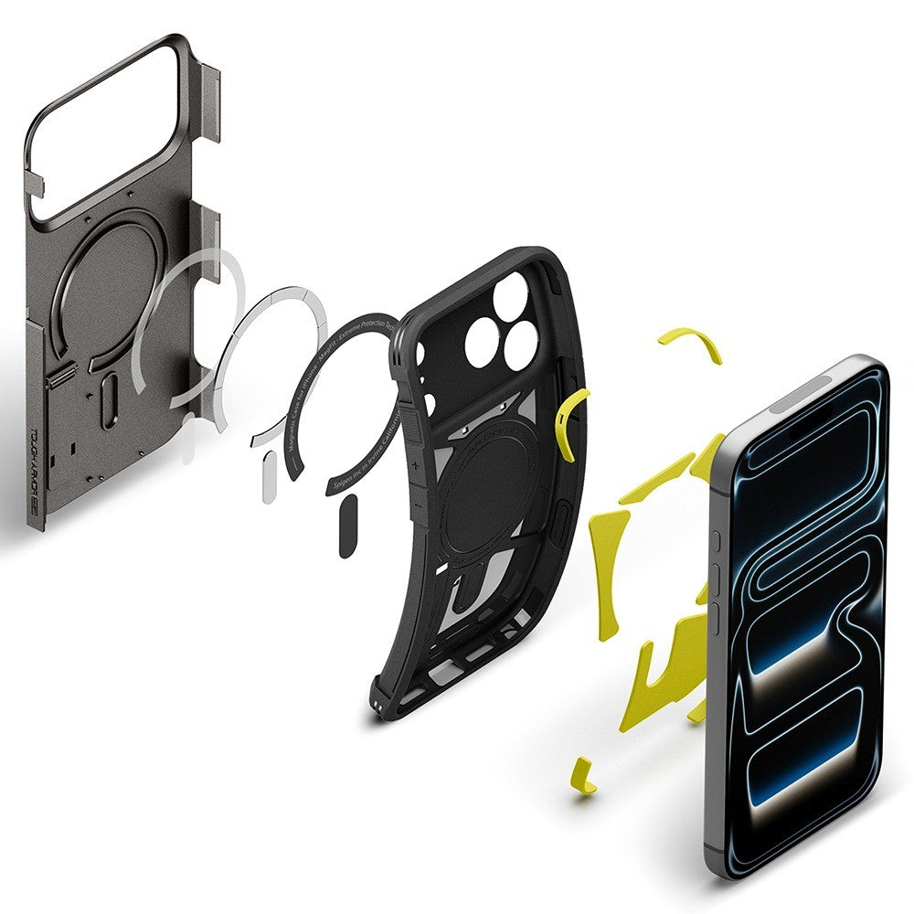 Spigen iPhone 17 Pro Max/iPhone 18 Pro Max Skal Tough Armor T MagFit Gunmetal