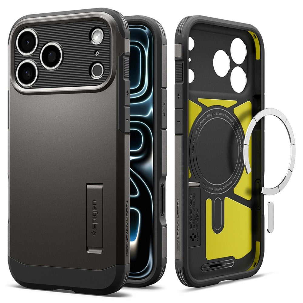 Spigen iPhone 17 Pro Max/iPhone 18 Pro Max Skal Tough Armor T MagFit Gunmetal