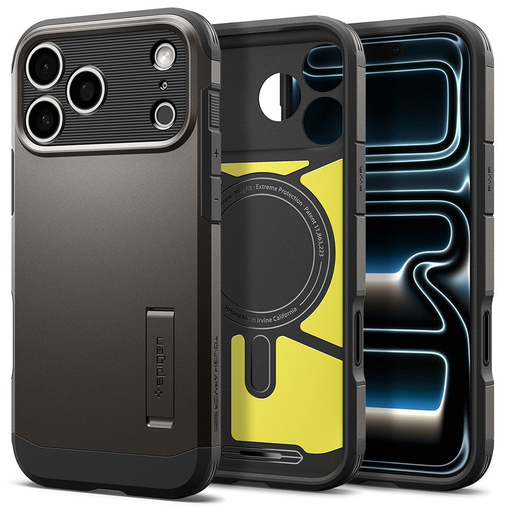 Spigen iPhone 17 Pro Max/iPhone 18 Pro Max Skal Tough Armor T MagFit Gunmetal